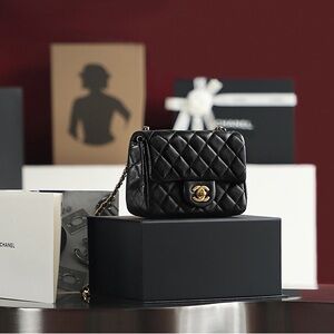 CHANEL Black Quilted Mini Bag